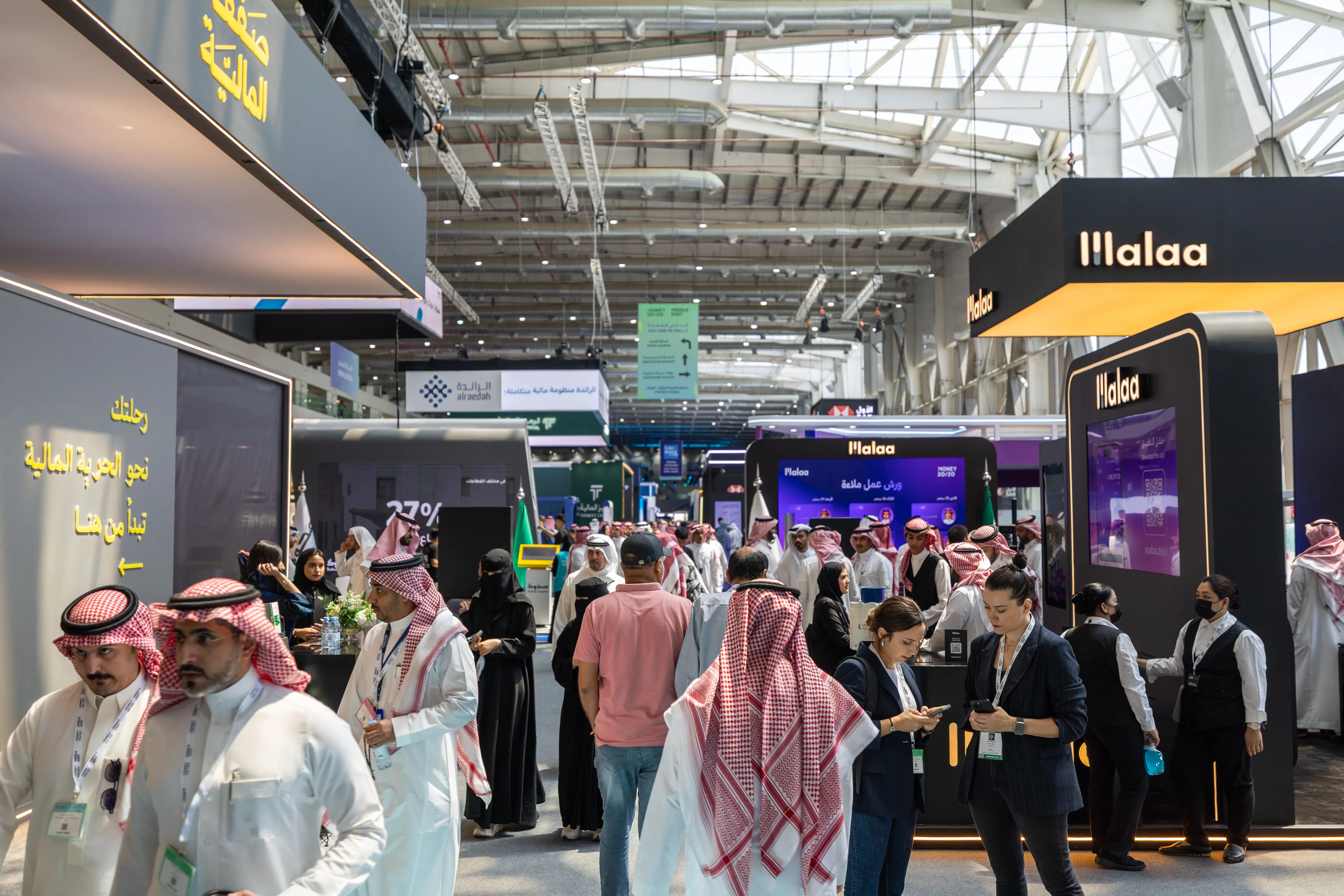 crowd and booth